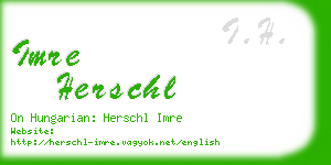imre herschl business card